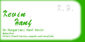 kevin hanf business card